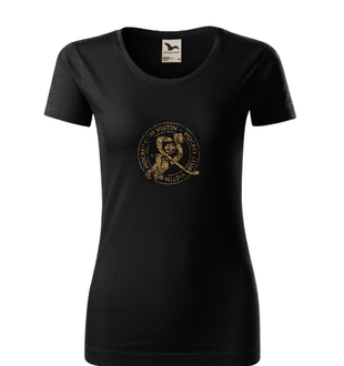 Tričko černé dámské zlaté logo         